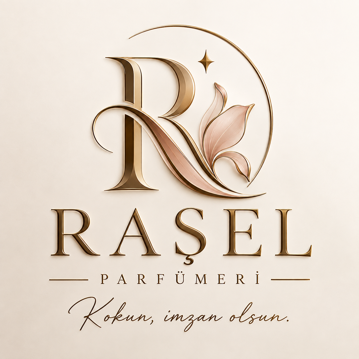 Raşel Parfümeri pembe kare logosu